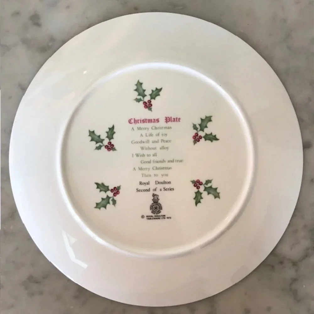 ROYAL DOULTON TABLEWARE LTD. Christmas 1978 Collectable Plate
